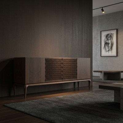 jadalnia kredens luksusowe meble nowoczesny design szafka drewniana nowe meble