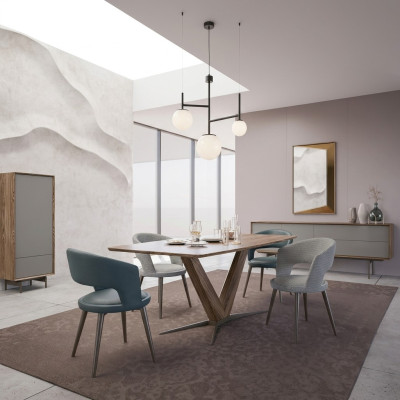 jadalnia Kompletny 8-częściowy zestaw Krzesła Nowy Stół obiadowy Kredens Design Galota