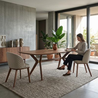jadalnia dining group Stół obiadowy 4x Krzesza luksusowe umeblowanie nowoczesny design