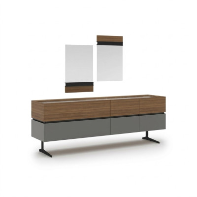 Luksusowy kredens do jadalni kompletny 2x Lustro Nowoczesny design mebli