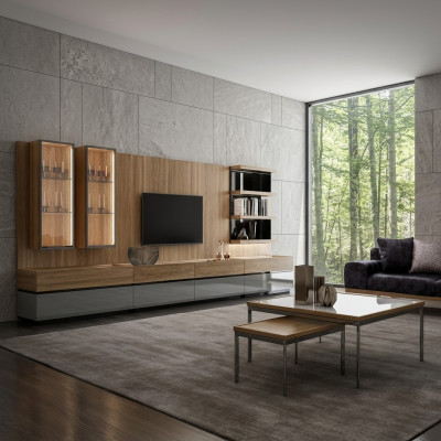 Nowoczesny Design Meble Jednostka Ścienna Zestaw stojaków TV Półki Ścienne Meble Drewniane Nowe