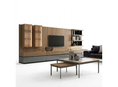 Nowoczesny Design Meble Jednostka Ścienna Zestaw stojaków TV Półki Ścienne Meble Drewniane Nowe