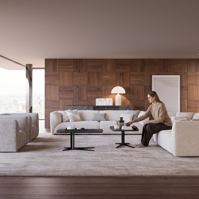Zestaw sofowy Meble tapicerowane 2x Sofa trzyosobowa luksusowa 2Sofa Fotel 3+3+1+1