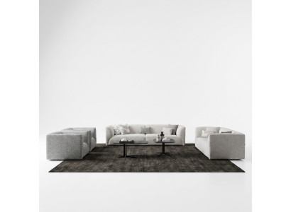 Zestaw sofowy Meble tapicerowane 2x Sofa trzyosobowa luksusowa 2Sofa Fotel 3+3+1+1