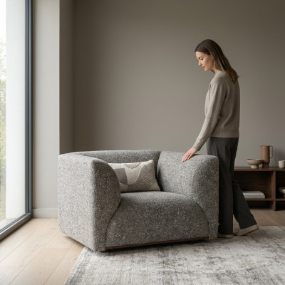 Salon Meble tapicerowane Fotel luksusowe tapicerowane siedzisko nowoczesne designerskie meble