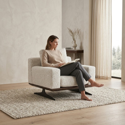 Meble do salonu luksusowe Włókienniczy Fotel Meble tapicerowane Nowoczesne Designerskie Meble