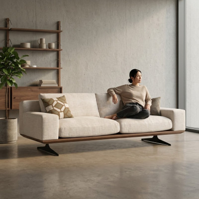 Luksusowe meble tapicerowane Nowoczesna Sofa Trzyosobowa Kanapa Meble do Salonu Podkładka Sofa