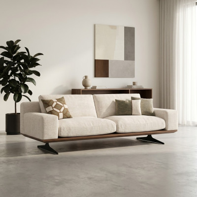 Luksusowe meble tapicerowane Nowoczesna Sofa Trzyosobowa Kanapa Meble do Salonu Podkładka Sofa