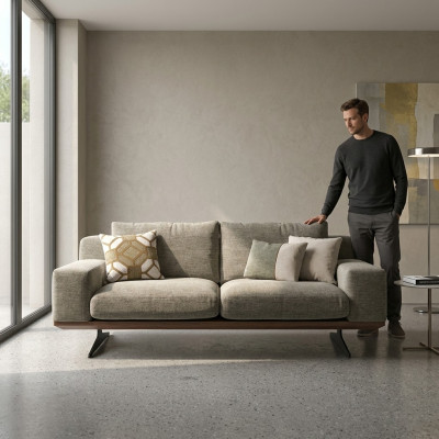 Nowoczesna sofa tapicerowana dwuosobowa sofa kanapa meble do salonu designerskie meble