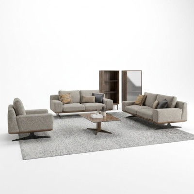 Zestaw sofowy Meble tapicerowane sofa do salonu 5-częściowy stolik kawowy Drewno Stolik Nowość