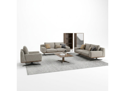 Zestaw sofowy Meble tapicerowane sofa do salonu 5-częściowy stolik kawowy Drewno Stolik Nowość