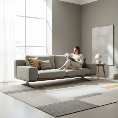 Sofa do Salonu Trzyosobowa Sofa Nowoczesna Sofa Tapicerowana Luksusowe Meble tapicerowane