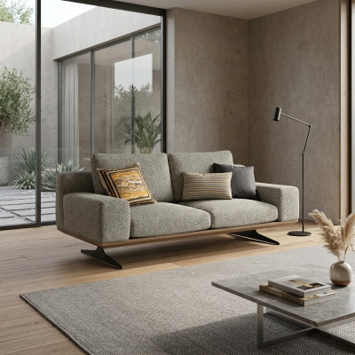 Nowoczesna Sofa do Salonu Sofa Dwuosobowa Sofa Tapicerowana Włókienniczy Meble Designerska Nowość