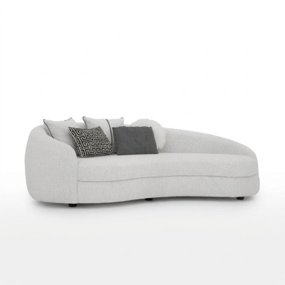 Luksusowa sofa trzyosobowa Biała Nowoczesne Meble tapicerowane Kanapa Włókiennicza designerskie meble