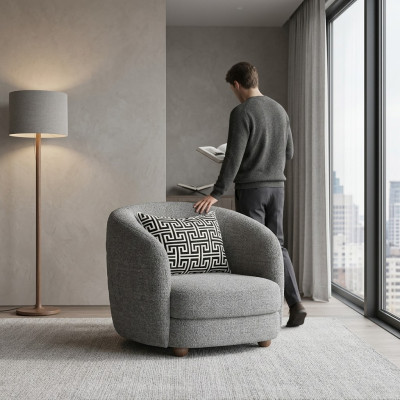 Nowoczesne Meble Fotel Fotel tapicerowany designerskie meble Meble tapicerowane Włókienniczy Nowość