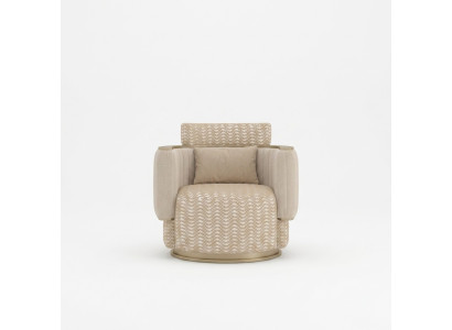 Beżowy Fotel Salon Luksusowe Meble tapicerowane Design Nowoczesne Meble Nowe