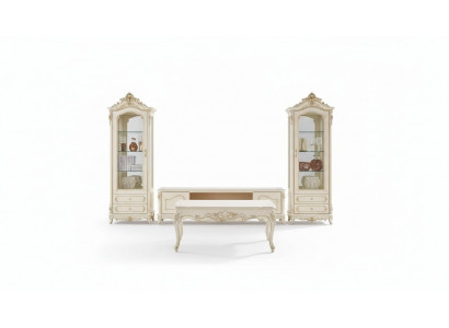 Zestaw do salonu chic classic Meble Szafka RTV 2x Gablota stolik kawowy