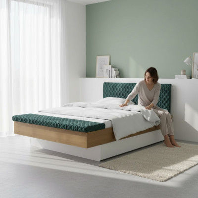 Luksusowe łóżko Design Double Hotelowe łóżka Royal Drewno Meble Prawdziwe drewno