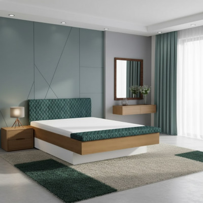 Luksusowe łóżko Design Double Hotelowe łóżka Royal Drewno Meble Prawdziwe drewno