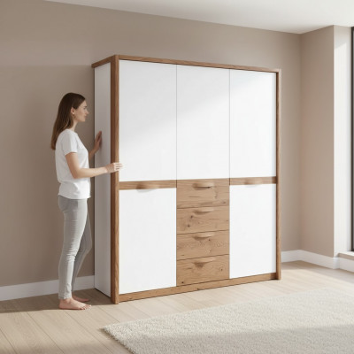 Szafa Sypialnia Szafki Drewno Luksusowy Nowoczesny Design Szafa