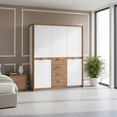 Szafa Sypialnia Szafki Drewno Luksusowy Nowoczesny Design Szafa