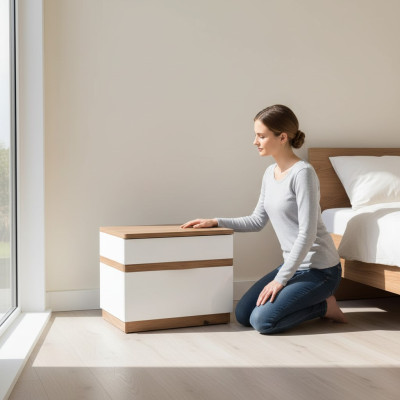 Szafki nocne Kredens Tabela konsole nocne Drewno Design Stolik nocny