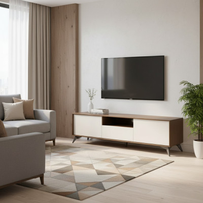 stojak TV Szafka pod TV Jednostka ścienna Nowoczesny Design Kredens Drewno