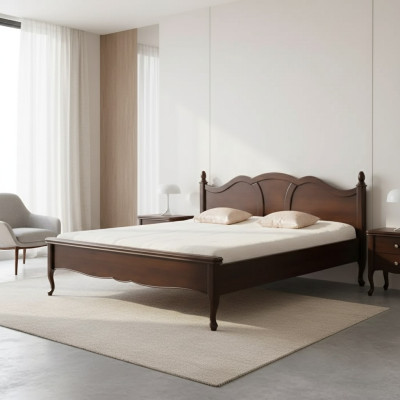 Łóżko Design Podwójne łóżko Materiał Drewno łóżko Podkładka Sypialnia Meble 160x200
