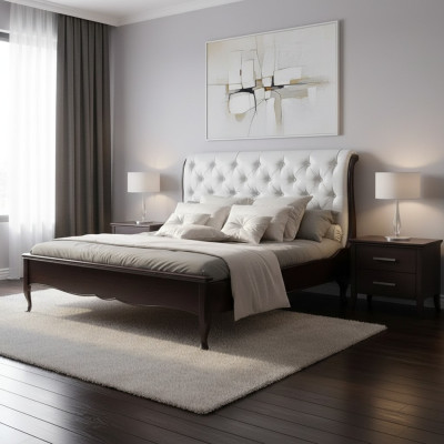 Łóżko Materiał Design Łóżko podwójne Luksusowy Nowoczesny Hotel Rama Sleep Pokój