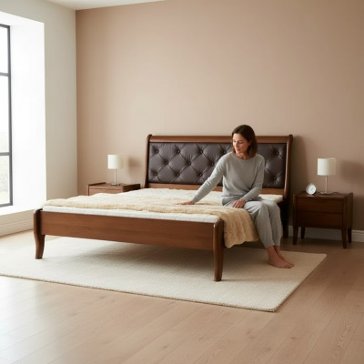 Luksusowa Sypialnia Łóżko Design Podkładka Double Hotel Bed Chesterfield