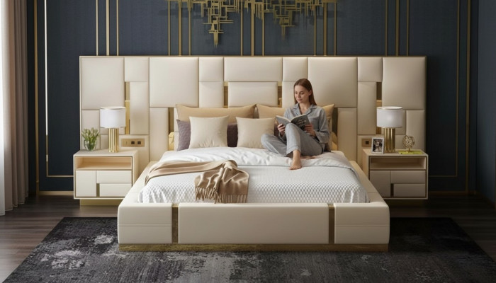 Kompletny Zestaw Sypialnia Meble 3 szt. Design Meble Szafki do spania
