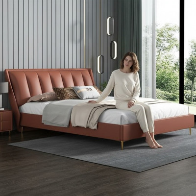 Luksusowa Sypialnia Łóżko Designer Meble Podwójne łóżko łóżko Drewno Nowość