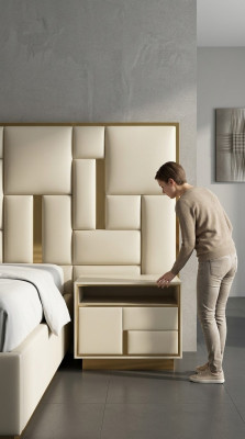 Design Stolik nocny konsola Side stoły Sleep Pokój Drewno Luksusowe Konsole Nowe