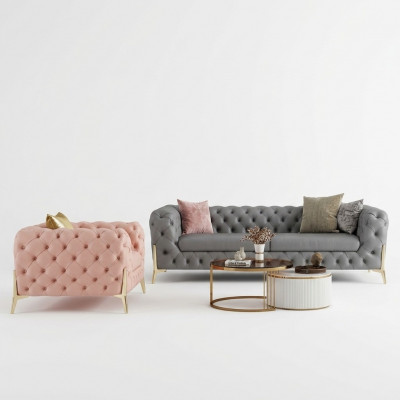 Zestaw sofowy 3+1 miejsce do siedzenia Zestaw Design Sofy Podkładka Skóra Relaks Modern Meble