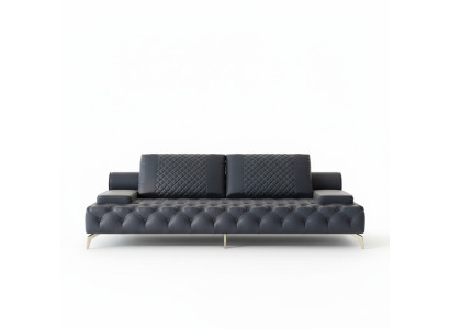 Sofa 3 miejsce do siedzenia Meble Skóra Sofy trzyosobowe w stylu pokoju dziennego 3-osobowe Chesterfield