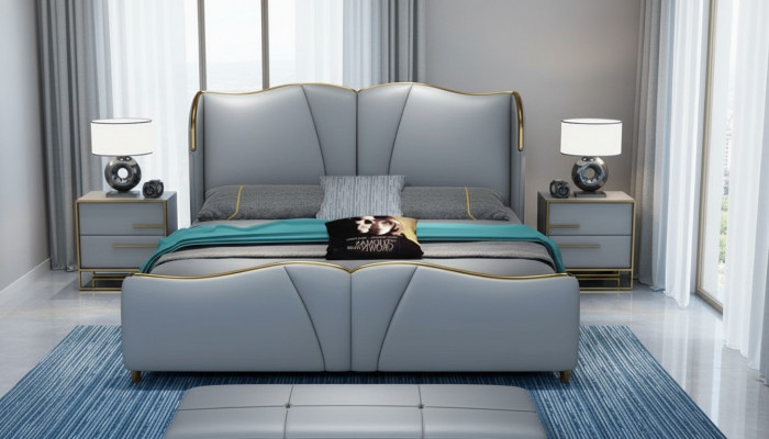 Łóżko Meble Design łóżko Podwójne łóżko Luxury Sypialnia Drewno nowość