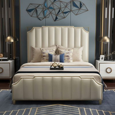 Łóżko Design Podwójne łóżko Luxus łóżko Podkładka Sypialnia Meble 180x200