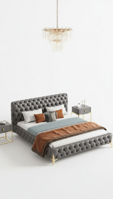 Chesterfield Łóżko Podkładka Design Luxury Double Hotel łóżko Luxury Hotel Nowość