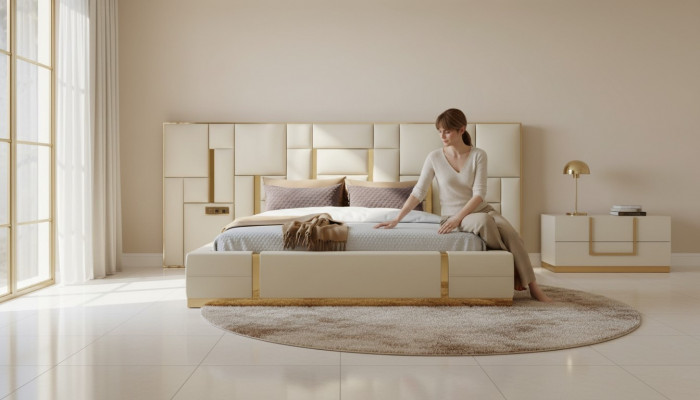Design Sypialnia Obcios Łóżko Modern Luxury Hotel bed Meble