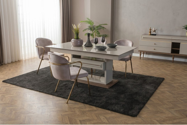 Stół do jadalni Stół obiadowy stoły Nowoczesna jadalnia Designer New Beige