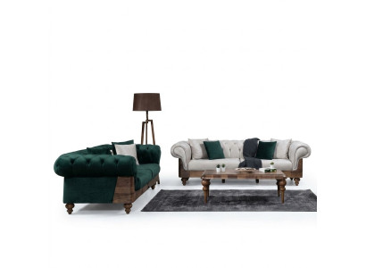 Nowoczesny zestaw sofowy Chesterfield 3+3 miejsce do siedzenia luksusowy zestaw wypoczynkowy do salonu