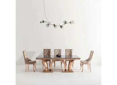 Luksusowy Stół obiadowy Nowoczesne stoły do ​​jadalni stoły Design Metal Tabela