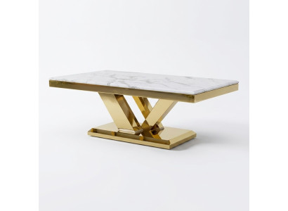 stolik kawowy Design Tabela Living Room Luxury Stoliki do kawy Meble 130x70 Metal