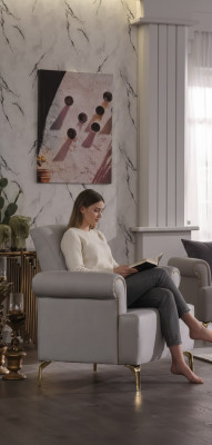 Fotel tapicerowany fotel wypoczynkowy Podłokietniki tapicerowanyFotel salon wypoczynkowy