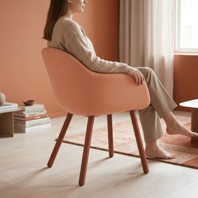 Projektant Rosa Fotel Nowoczesny fotel do salonu Krzesła z podłokietnikami Nowość