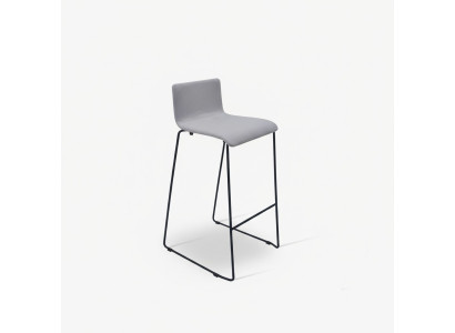 Hoker Wysoki Szary Luksusowy Krzesła Tapicerka Designer Meble Style