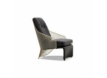 Designerska Salonowa Fotel Czarna Jednoosobowa Podkładka Meble