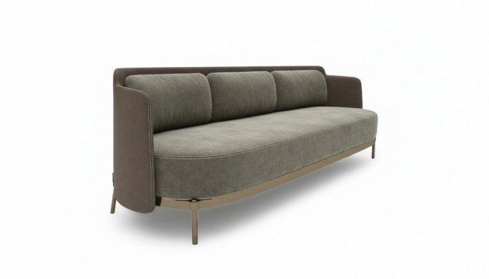 Nowoczesna sofa 3 miejsce do siedzenia salon Podkładka Włókienniczy luksusowa kanapa materiałowa 228cm