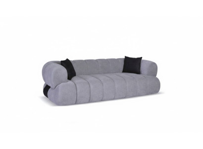 Szara tapicerowana sofa luksusowa 3-miejsce do siedzenia Podkładka do salonu Sofy Kanapy