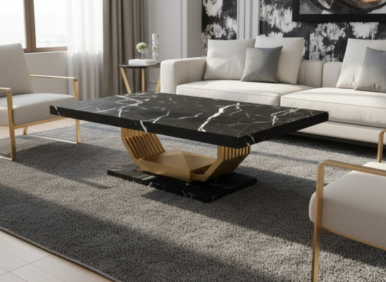 Czarny stół jadalnia Meble Luksusowy Marmurowy Stół obiadowy Designerskie stoły